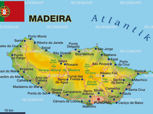 Карта на остров Мадейра